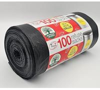 TidyZ Lot de 100 sacs poubelle fabriqués à partir de plastique 100 % recyclé, 50 l