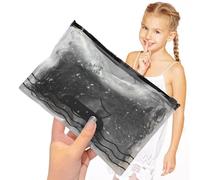 Tie à cheveux élastique - 1000 liens de cheveux durables pour les filles en couleur noire | Ils ne les utilisent donc plus Gardez une distance de sécurité des