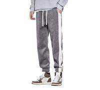 Tie and Autumn Pantalon de survêtement tendance pour homme avec jambes lâches Pantalon de sport Tempérament Pantalon décontracté pour homme Chambre à coucher, gris, XL