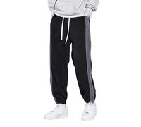 Tie and Autumn Pantalon de survêtement tendance pour homme avec jambes lâches Pantalon de sport Tempérament Pantalon décontracté pour homme Chambre à coucher, Noir , L