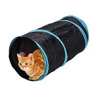 Tié de Tunnel de Chat Pliable | Paper Crinkle et Boule de hochet pour Hide & Seek | Tube Compact pour Animaux de Compagnie pour Chatons/Grands Chats | Scratch - Polyester à