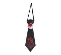 Tie d'Halloween - Coldie du crâne, cravate animale - Accessoire audacieux au-dessus du cou non tissé avec conception de chauve-souris et de crâne pour hommes et femmes, idéal pour les fêtes d'Hallowee