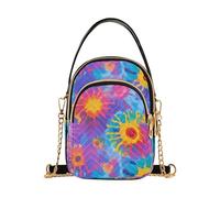 Tie Die Sac à bandoulière coloré esthétique tendance avec plusieurs poches pour femme pour la course à pied