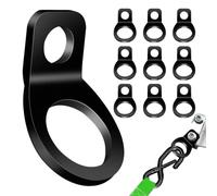 Tie Down Rings - 10 Pack Stainless Steel Anchors | Trailer Lashing Points | Black powdeř-coated stainless steel rings, secure cargo on trailers, trucks, RVs and motorcycles.