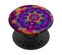 Tie Dye Arc-en-Ciel Spirale Hippie Psychédélique Coloré Boho PopSockets PopGrip Adhésif