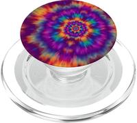 Tie Dye Arc-en-Ciel Spirale Hippie Psychédélique Coloré Boho PopSockets PopGrip pour MagSafe