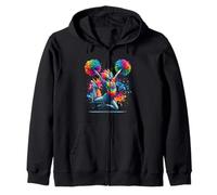 Tie Dye Cheerleader Pom Poms Cheerleading Cheer Girls Outfit Sweat à Capuche