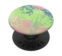 Tie Dye en vert bleu sarcelle rose AEHP475 PopSockets PopGrip - Support et Grip pour Smartphone/Tablette avec un Top Interchangeable