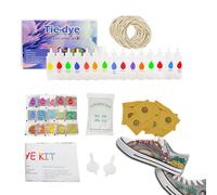 Tie Dye Kit, Kids Fabric Art Set, Vibrant Textile Paints, Beginner Tools, Crafting Kit for Clothing, Socks, Hats, Scarves, School, Home, Outdoor Projects, 9.84 Inches