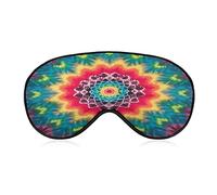 Tie Dye Mandala Sleep Eye Mask Soft Eye Covers Blocking Lights Bandeau avec sangle réglable pour la sieste de voyage