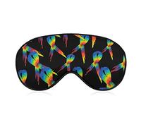 Tie Dye Masque pour les yeux contre le cancer du sein pour dormir Blackout Night Bandeau avec sangle réglable pour hommes femmes Voyage Yoga Sieste