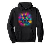 Tie Dye Peace Sign des années 60S 70S Costume Hippie Costume Sweat à Capuche