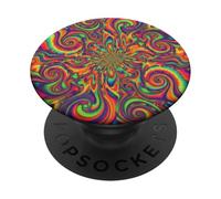 Tie Dye psychédélique Tourbillon Arc-en-Ciel Trippy Hippie PopSockets PopGrip Adhésif