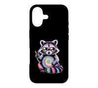 Tie Dye Rainbow Raton Laveur Peace Coque pour iPhone 17