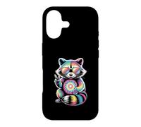 Tie Dye Rainbow Raton Laveur Peace Coque pour iPhone 17