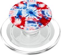 Tie Dye Rouge Blanc Bleu Amérique Amérique 4 Juillet PopSockets PopGrip pour MagSafe