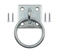 Tie Ring For Horses - Square Wall Tiedown Hardware | Tie Down Loops | For Mounting Parts Training Hitching Grooming Trailer Cross Ties Square Door Kņocker Hitching Post Stable Fastener Wall Mounted Ho