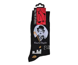 Tie Studio Charlie Chaplin Chaussettes fantaisie unisexe pour adulte Taille 39-45, multicolore, 6-11