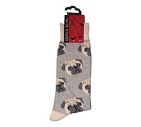 Tie Studio Socquettes fantaisie pour adulte Motif carlin Taille 39-45, Multicolore, 6-11