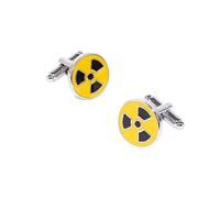 TIECLUB Boutons de Manchettes Homme Original Danger Uranium Nucléaire Jaunes - Allied