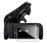 Tieeyivv Coque pour ASUS Rog Xbox Ally X & Rog Xbox Ally Cover + Verre Trempé Protection écranMatte Etui Souple Flexible en Premium TPU, Antichoc, Anti-dérapante Noir Coque