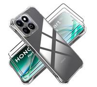 Tieeyivv Coque pour Honor 200 Smart 5G Cover + Verre Trempé Protection écran Film Transparent Soft TPU Housse Etui Antichoc Housse avec Protège-écran