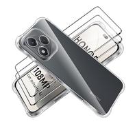 Tieeyivv Coque pour Honor 400 Lite Cover + Verre Trempé Protection écran Film Transparent Soft TPU Housse Etui Antichoc Housse avec Protège-écran Case