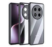 Tieeyivv Coque pour Honor Magic 7 Lite Cover Silicone Souple + Transparent Acrylique Housse Protégé Téléphone Etui Case Transparent Portable Robuste Intégrale Étui