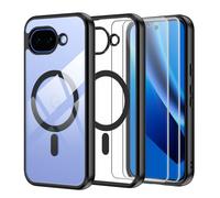 Tieeyivv Magnétique Coque pour Google Pixel 10A 5G Cover avec MagSafe + Verre Trempé Protection écran Film Silicone Souple + Transparent Acrylique Housse Protégé Téléphone Etui