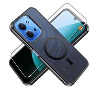 Tieeyivv Magnétique Coque pour Redmi 15C 5G/4G (173)/POCO C85 5G +Verre Trempé Protection écran Film Compatible avec MagSafe PC Hard Case