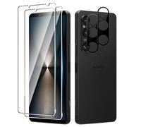 Tieeyivv Verre Trempé Compatible avec Sony Xperia 1 VI Film Protection écran + Caméra Arrière Protecteur pour Sony Xperia 1 VI Sans Bulles d'air Ultra Résistant HD Transparent Dureté 9H Glass