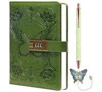 TIEFOSSI Carnet avec Serrure pour Femmes et Filles, Carnet Ligné avec Serrure, Journal Papillon avec Stylo et Marque-page, Carnets Rechargeables A5 à fermeture à clé pour l'écriture
