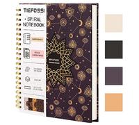 TIEFOSSI Journal de cahier à spirale, grand cahier à spirale ligné 216 x 297 mm, journal de bureau à reliure spirale, cahier de lettre A4 pour étude de travail, papier épais 100 g/m²