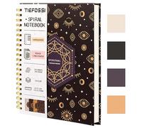 TIEFOSSI Journal de cahier à spirale, grand cahier à spirale ligné 216 x 297 mm, journal de bureau à reliure spirale, cahier de lettre A4 pour étude de travail, papier épais 100 g/m²