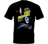 TIEGUAN Lost Highway v1 Tshirt Movie Poster David Lynch Black Black M