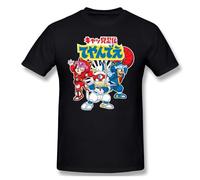 TIEGUAN Samurai-Pizza-Cats-T-Shirt-Streetwear-Big-Size-Cotton-Short-Sleeve-Custom-Tshirt-Men Black BlackXL
