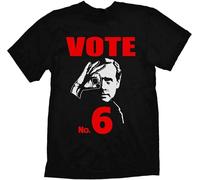 TIEGUAN The-Prisoner-T-Shirt-Vote-6-Inspired-by-The-1967-Patrick-McGoohan-TV-Series-Black-1 Black BlackXXL