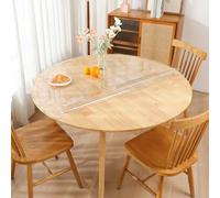 TIEHAN 2MM PVC Transparent Nappe Ronde, Diamètre de 120 CM, Offre une Protection Imperméable et Anti-tache, Adapté aux Tables de Maison et D'affaires,Tant que Tapis de Protection Pour la Table.