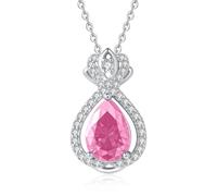 Tiehuoxia Collier couronne en argent sterling avec pendentif en forme de diadème royale pour femme Chaîne de 45,7 cm + 5,1 cm, 18+2, Argent sterling, Pierre de lune