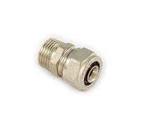 Tiemme série 1600 raccord droit niples mâle M 16 x 1/2 à serrer pour tube multicouche
