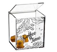 Tienda Eurasia - Distributeur de capsules en méthacrylate transparent, 10,5 x 12 x 13 cm, compatible avec les capsules Nespresso et DolceGusto