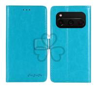 TienJueShi Bleu Flip Retro Support à Rabat Cuir Housse Coque Étui Cas Couverture Protecteur Case Portefeuille Cover pour Volla Phone Quintus 6.78 inch