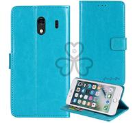 TienJueShi Bleu Flip Retro Support à Rabat Cuir Housse Coque pour Konrow City 5 5 inch Étui Cas Couverture Protecteur Case Portefeuille Cover
