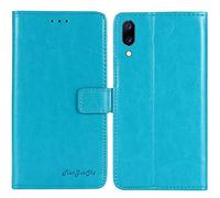 TienJueShi Bleu Flip Retro Support à Rabat Cuir Housse Coque pour Konrow Sky 55 5.5 inch Étui Cas Couverture Protecteur Case Portefeuille Cover