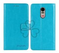 TienJueShi Bleu Flip Retro Support à Rabat Cuir Housse Coque pour Swissvoice s510-C s510-M 5 inch Étui Cas Couverture Protecteur Case Portefeuille Cover