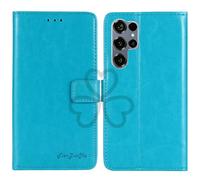 TienJueShi Bleu Flip Retro Support à Rabat Cuir TPU Silicone Housse Coque Étui Cas Couverture Protecteur Case Portefeuille Cover pour Oukitel C66 6.73 inch