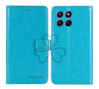 TienJueShi Bleu Flip Retro Support à Rabat Cuir TPU Silicone Housse Coque Étui Cas Couverture Protecteur Case Portefeuille Cover pour Motorola Edge 70 6.67 inch