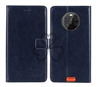 TienJueShi Bleu Fonce Flip Retro Support à Rabat Cuir TPU Silicone Housse Coque pour Blackview bv8800 6.58 inch Étui Cas Couverture Protecteur Case Portefeuille Cover