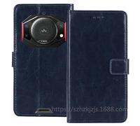 TienJueShi Bleu Fonce Flip Retro Support à Rabat Cuir TPU Silicone Housse Coque pour FOSSiBOT F101 Pro 5.45 inch Étui Cas Couverture Protecteur Case Portefeuille Cover