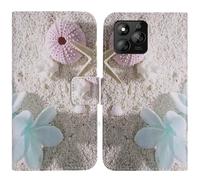 TienJueShi Etoile de mer Support à Rabat Coque Étui Couverture Protecteur Housse Case Portefeuille Cover Cas Cuir Energizer E288s 2.8 inch